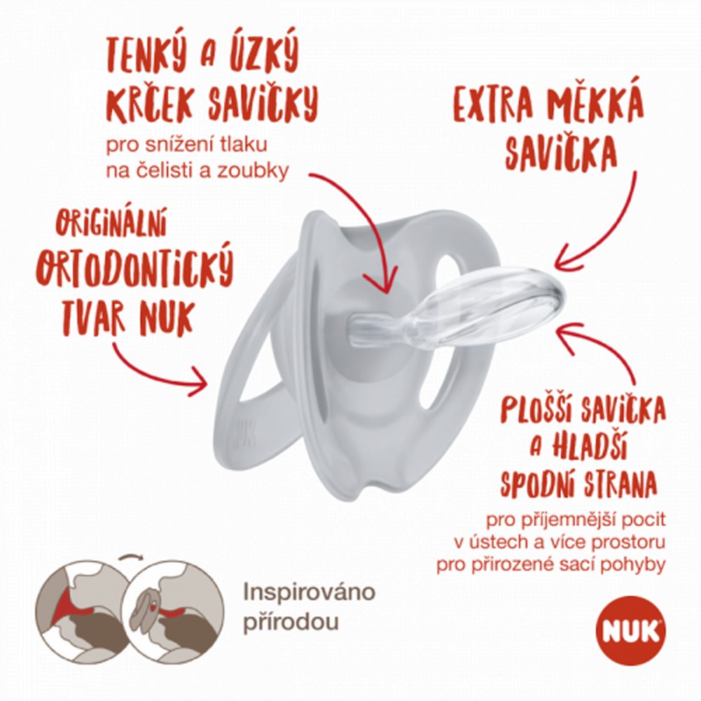NUK Cumlík Star Deň & Noc (6-18m) 2 ks box holka – Obrázok 4