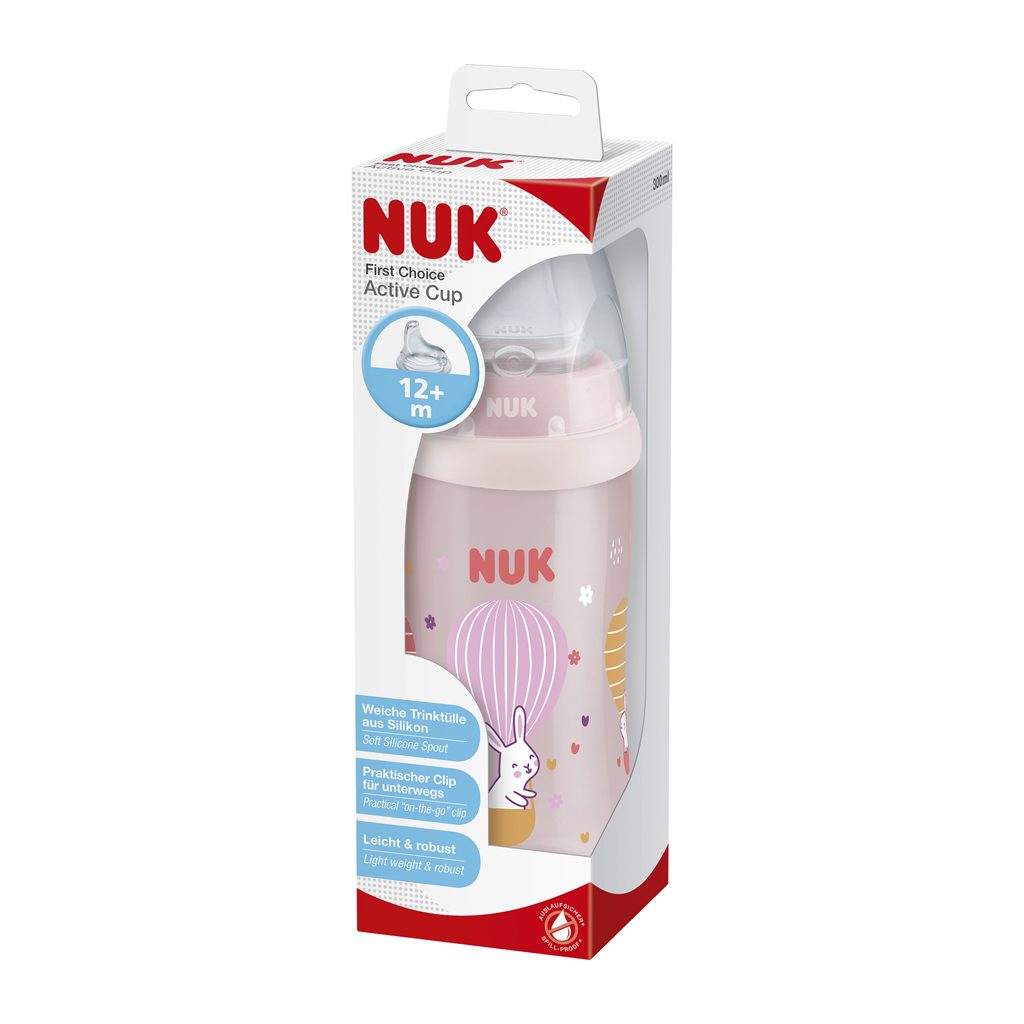 NUK FC Fľaša PP Active Cup 300 ml ružová – Obrázok 3