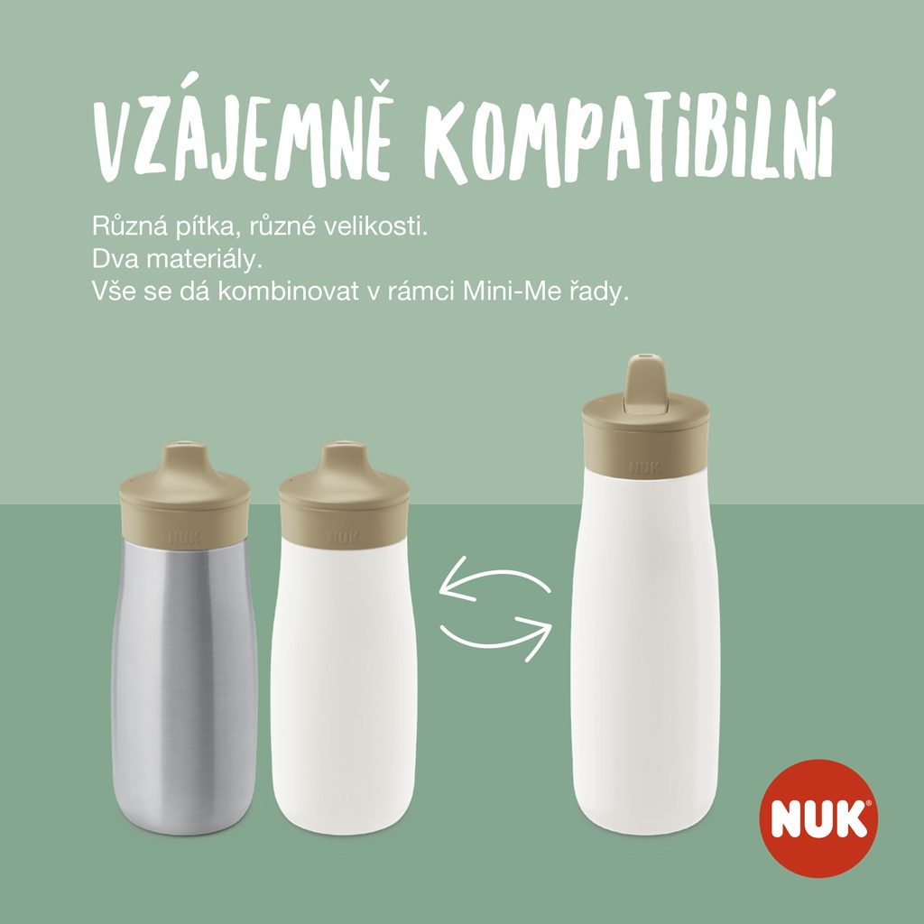 NUK Fľaša Mini-Me Sip - ružová 300ml, 9m+ – Obrázok 7