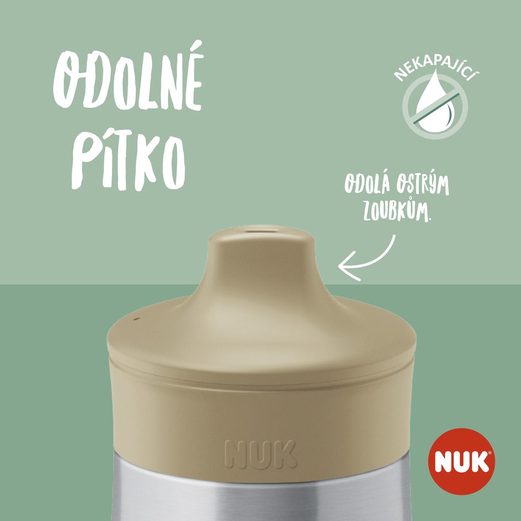 NUK Fľaša Mini-Me Sip nerezová - fialová 300ml, 9m+ – Obrázok 5