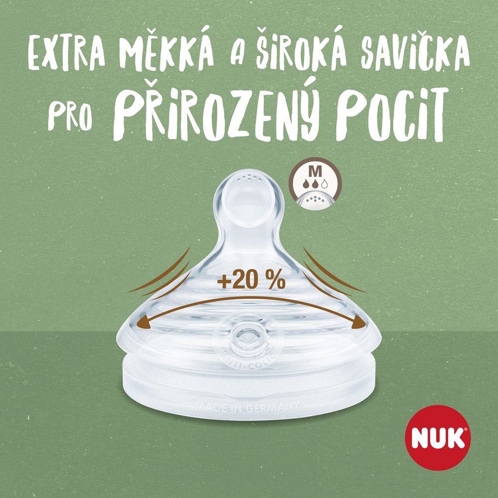 NUK Cumlík na fľašu For Nature veľ. M, 2 ks – Obrázok 4