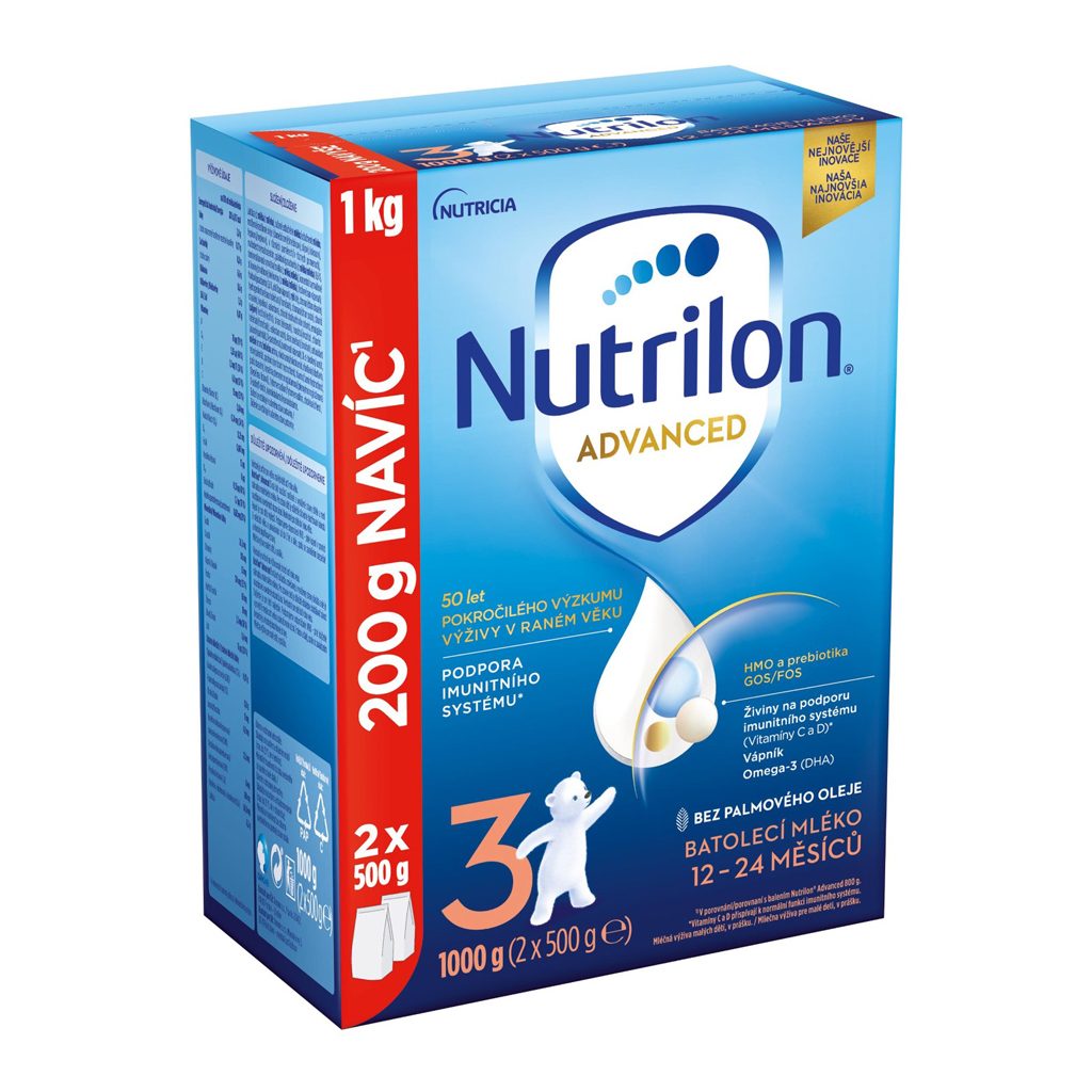 NUTRILON 3 Advanced batoľacie mlieko 1 kg, 12+ – Obrázok 4
