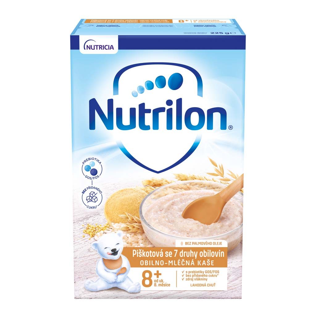 NUTRILON Pronutra piškótová mliečna kaša so 7 druhmi obilnín od uk. 8. mesiaca 225 g – Obrázok 3