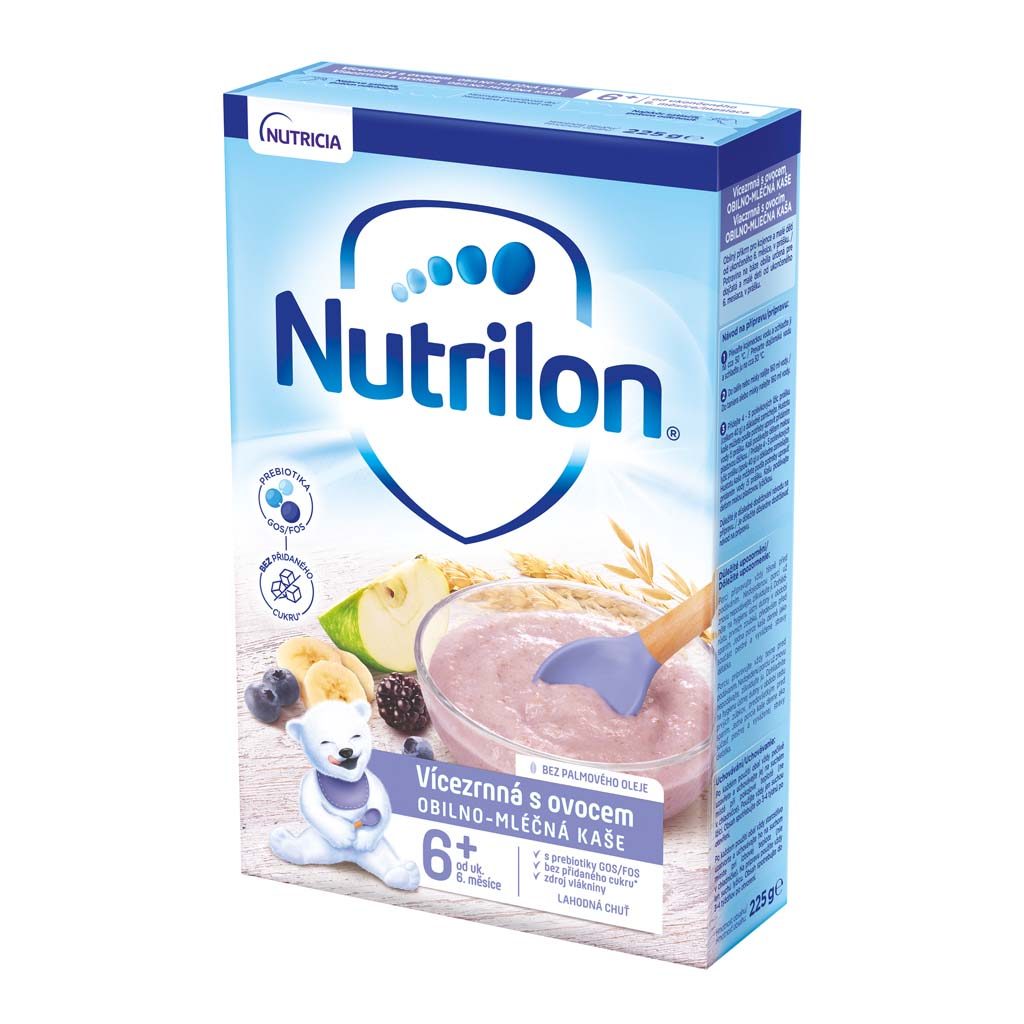 NUTRILON Pronutra Viaczrnná mliečna kaša s ovocím od uk. 6. mesiaca 225 g – Obrázok 3