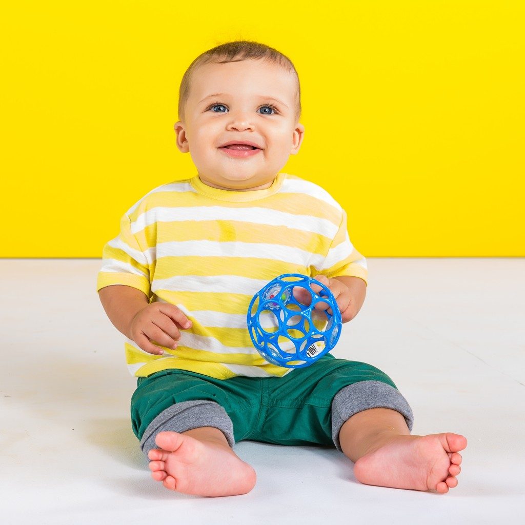 OBALL Hračka Oball RATTLE 10 cm blue 0m+ – Obrázok 3