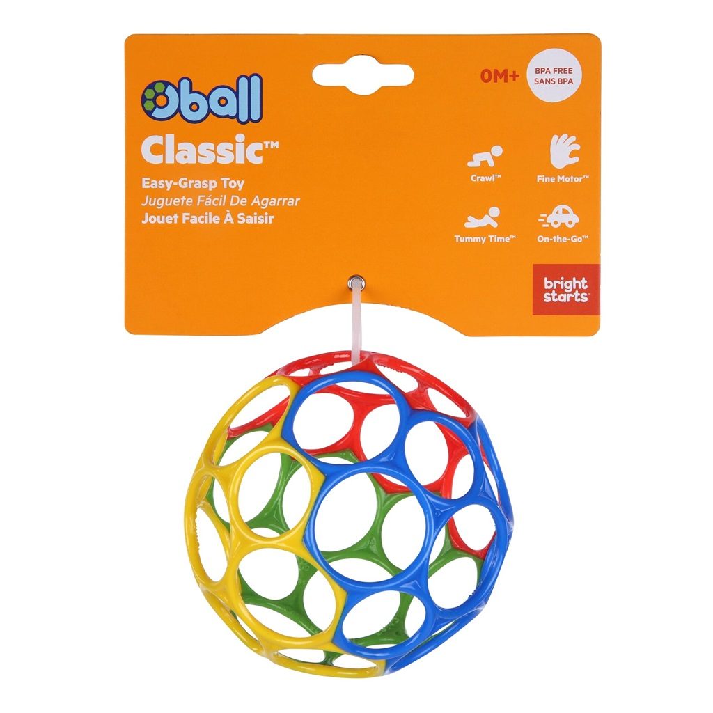 OBALL Hračka Oball RATTLE 10 cm blue 0m+AQUAINT 100% ekologická čistiaca voda 50 ml – Obrázok 3