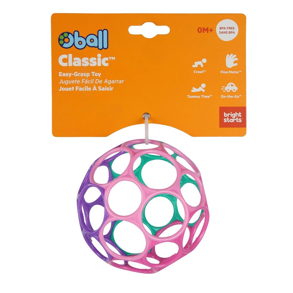 OBALL Hračka Oball™ Classic 10 cm ružovo/fialová 0m+AQUAINT 100% ekologická čistiaca voda 50 ml – Obrázok 4