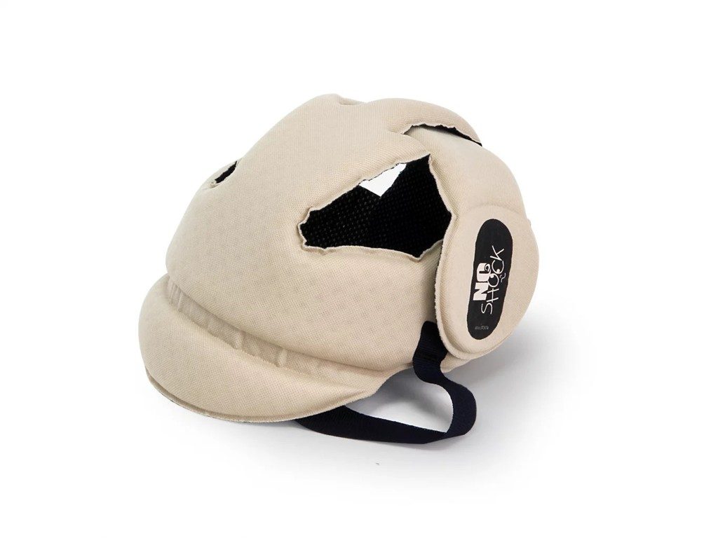 OK BABY Prilba detská No Shock (8-20m) - béžová – Obrázok 2