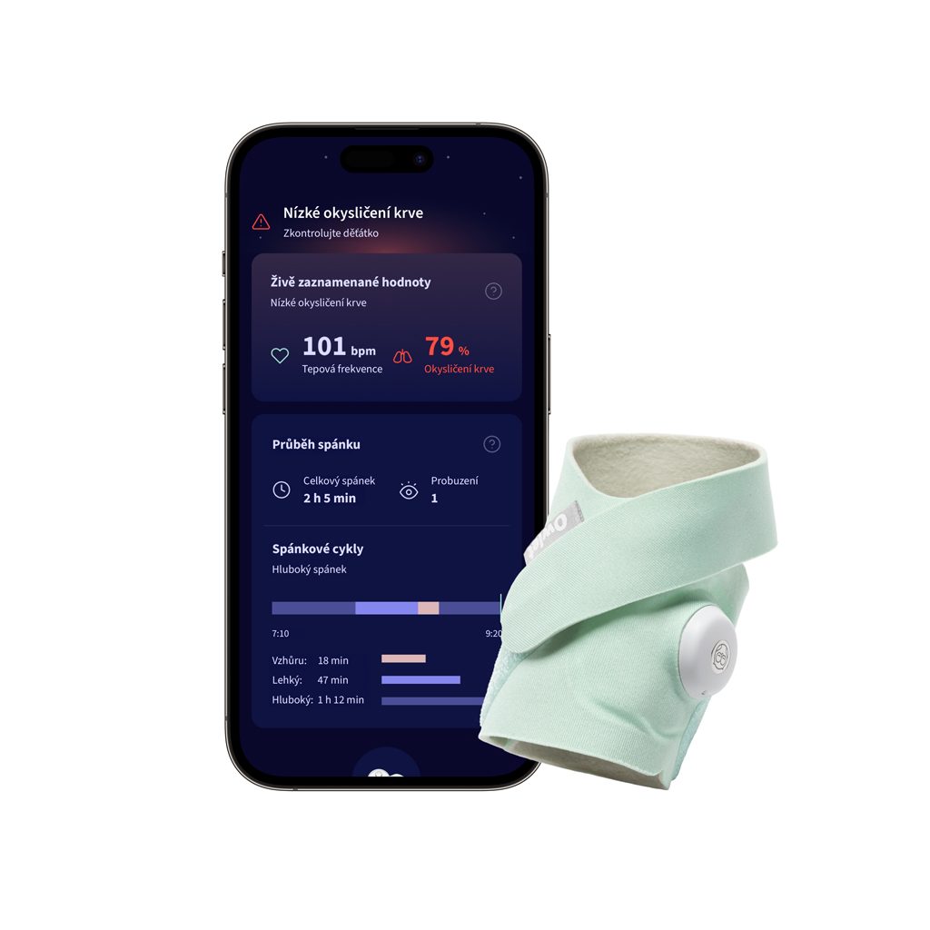 OWLET Ponožka inteligentná Dream Sock - modrozelená – Obrázok 2