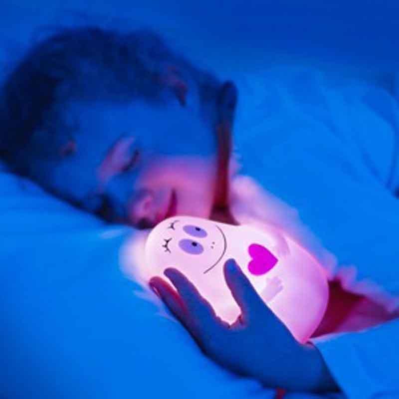 PABOBO Svetielko na zaspávanie Lumilove Barbapapa svietiaci kamarát Pink – Obrázok 3