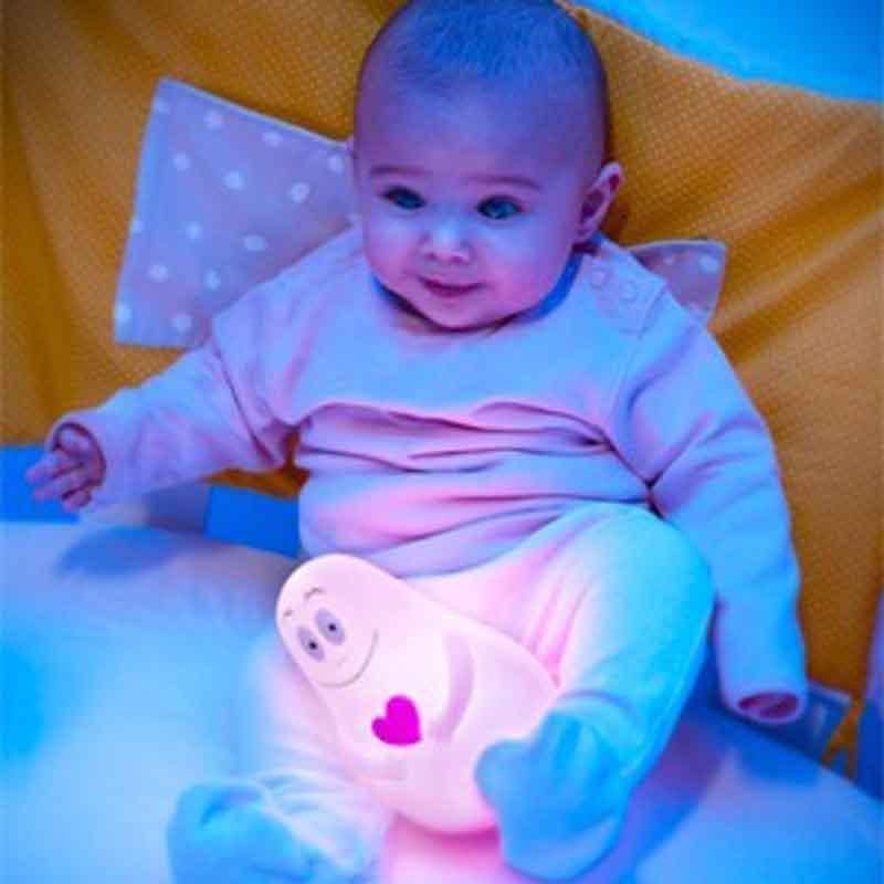 PABOBO Svetielko na zaspávanie Lumilove Barbapapa svietiaci kamarát Pink – Obrázok 4