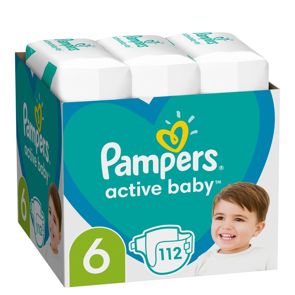 PAMPERS Active Baby plienky 6 (112 ks), 13-18 kg – Obrázok 2