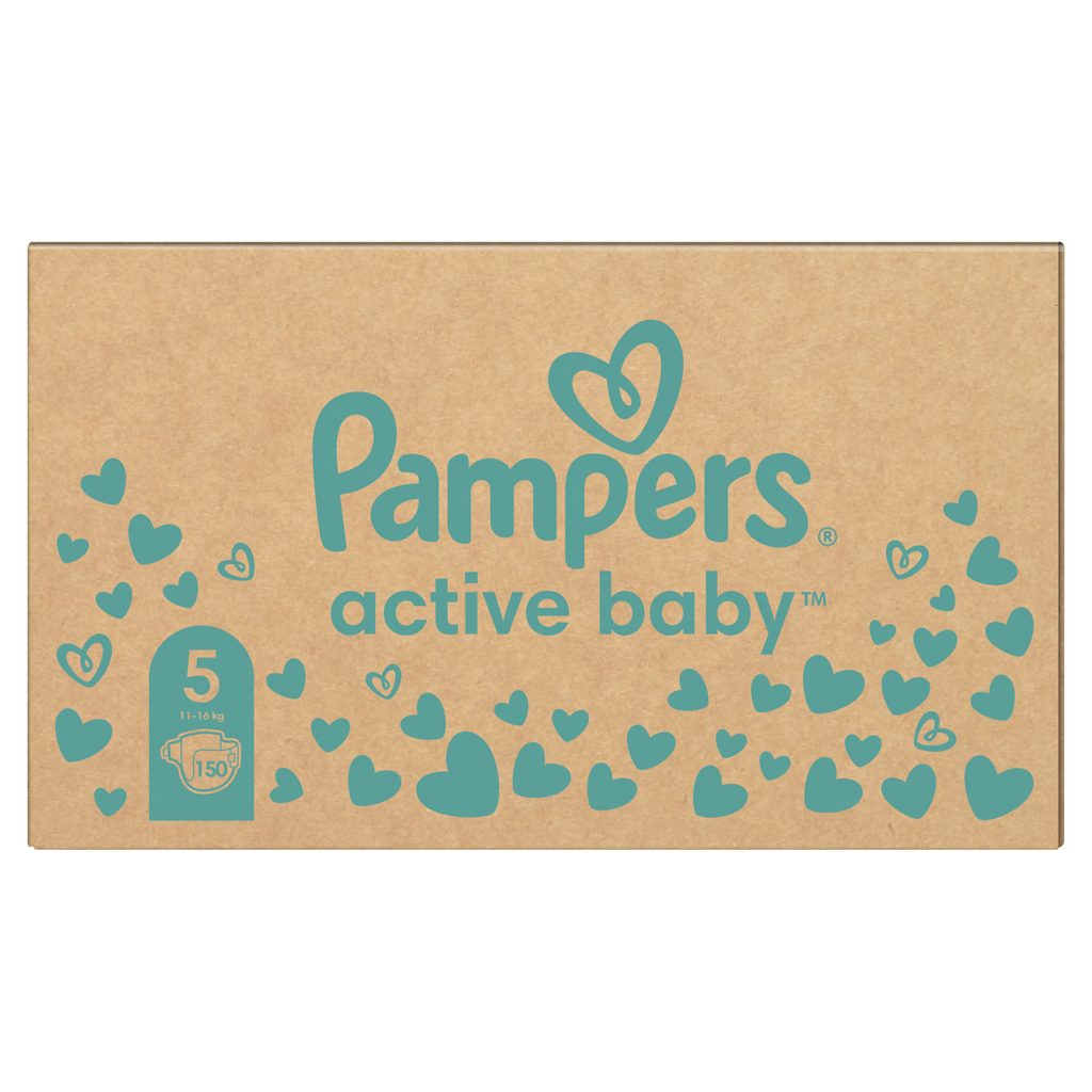 PAMPERS Active Baby Plienky jednorazové 5 (11-16 kg) 150 ks - MESAČNÁ ZÁSOBA – Obrázok 4