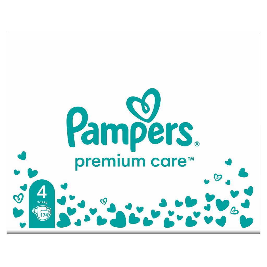 PAMPERS Plienky jednorázové Premium Care veľ. 4 (174 ks) 9-14 kg - mesačné balenie – Obrázok 3