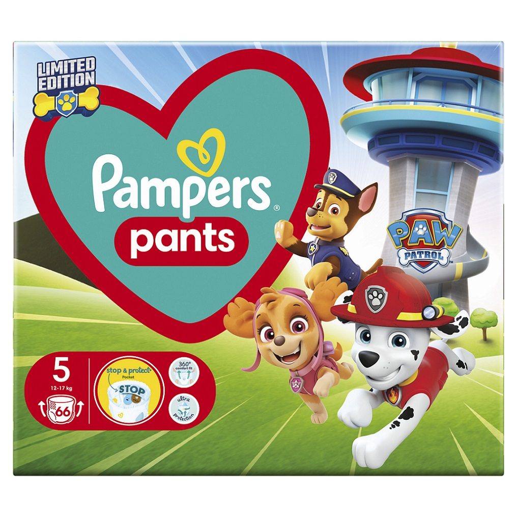 PAMPERS Plienky nohavičkové Active Baby Pants Paw Patrol veľ. 5 (12-17 kg) 66 ks – Obrázok 9