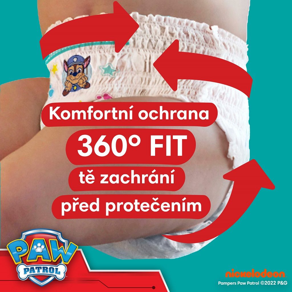 PAMPERS Plienky nohavičkové Active Baby Pants Paw Patrol veľ. 6 (14-19 kg) 60 ks – Obrázok 4