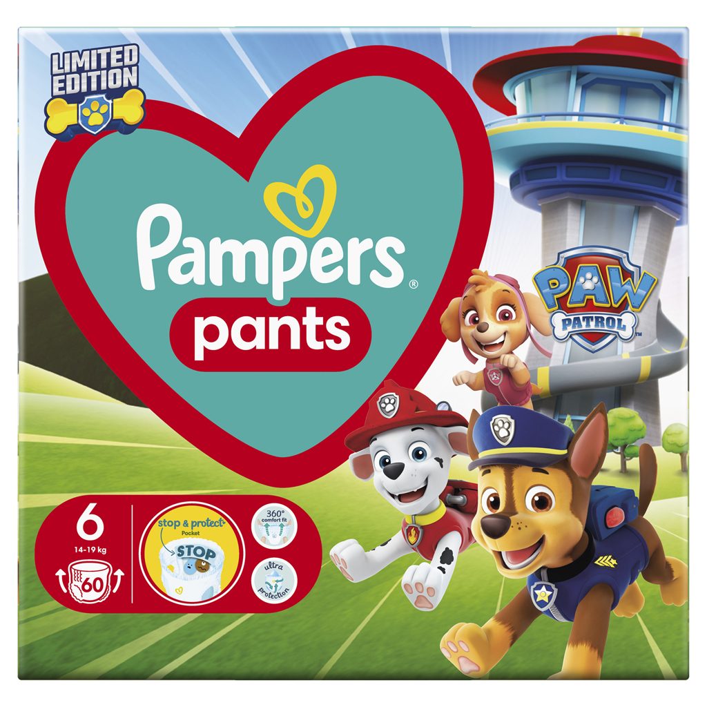 PAMPERS Plienky nohavičkové Active Baby Pants Paw Patrol veľ. 6 (14-19 kg) 60 ks – Obrázok 10