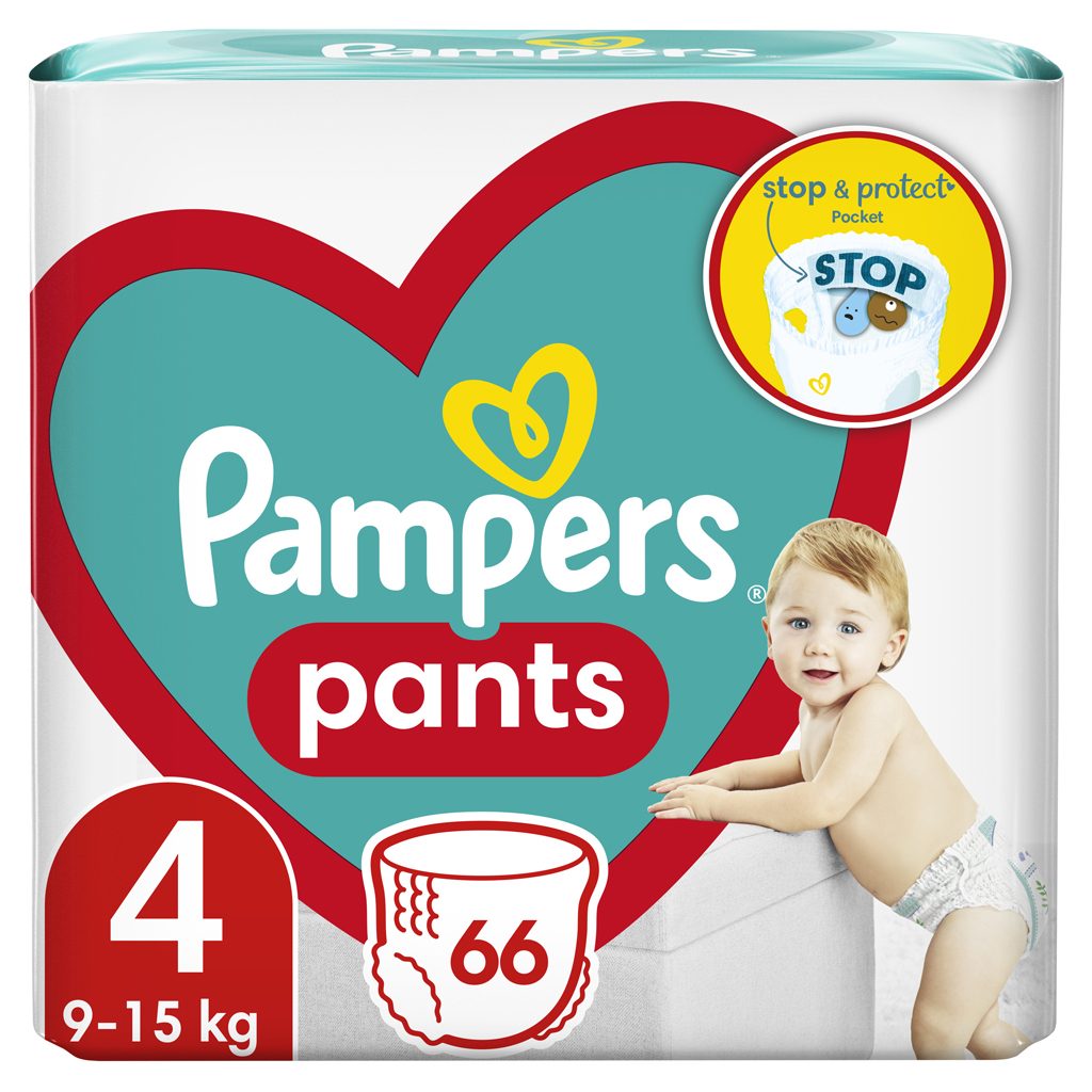 PAMPERS Plienky nohavičkové Active Baby Pants veľ. 4 (66 ks) 9-15 kg – Obrázok 2