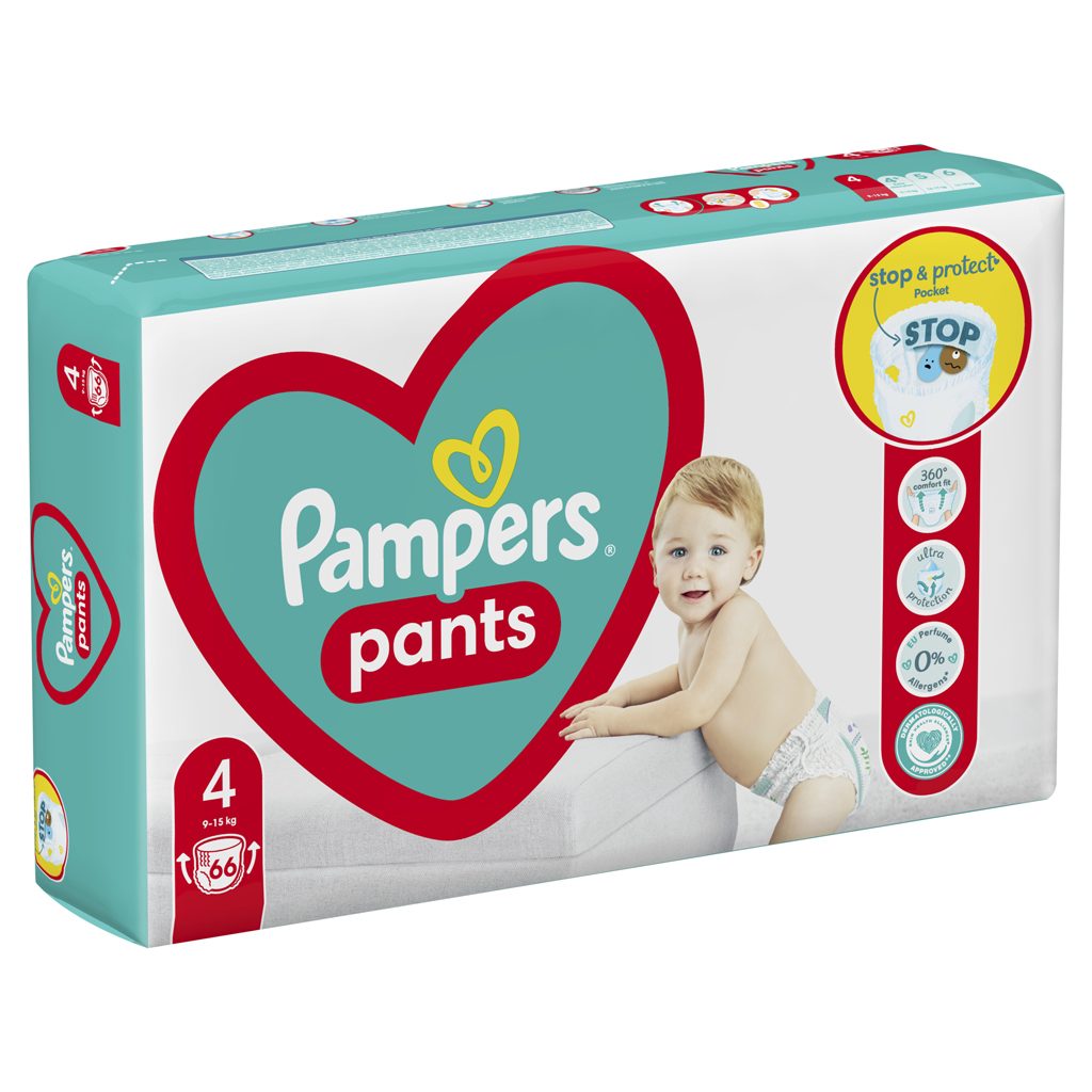 PAMPERS Plienky nohavičkové Active Baby Pants veľ. 4 (66 ks) 9-15 kg – Obrázok 3