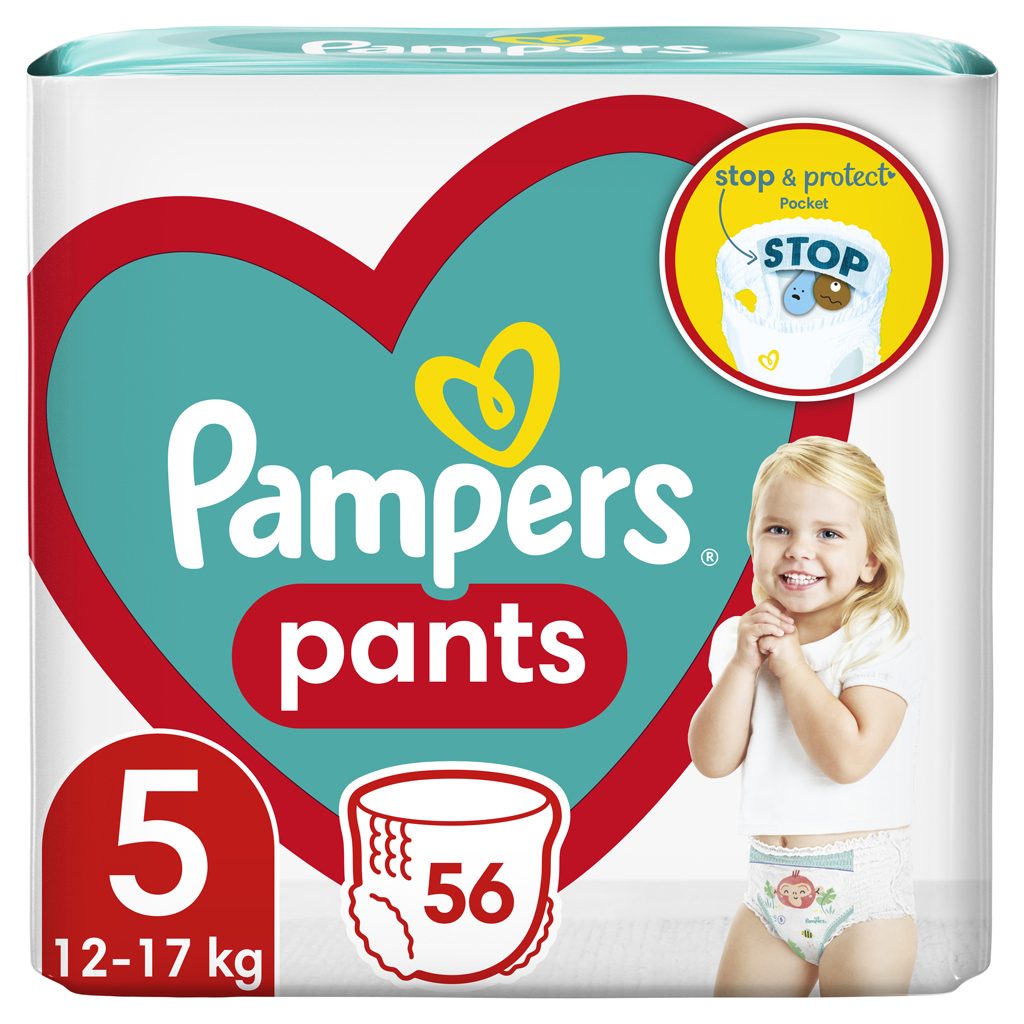 PAMPERS Plienky nohavičkové Active Baby Pants veľ. 5 (56 ks) 12-17 kg – Obrázok 2