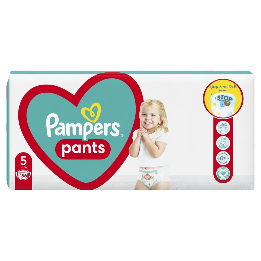 PAMPERS Plienky nohavičkové Active Baby Pants veľ. 5 (56 ks) 12-17 kg – Obrázok 4