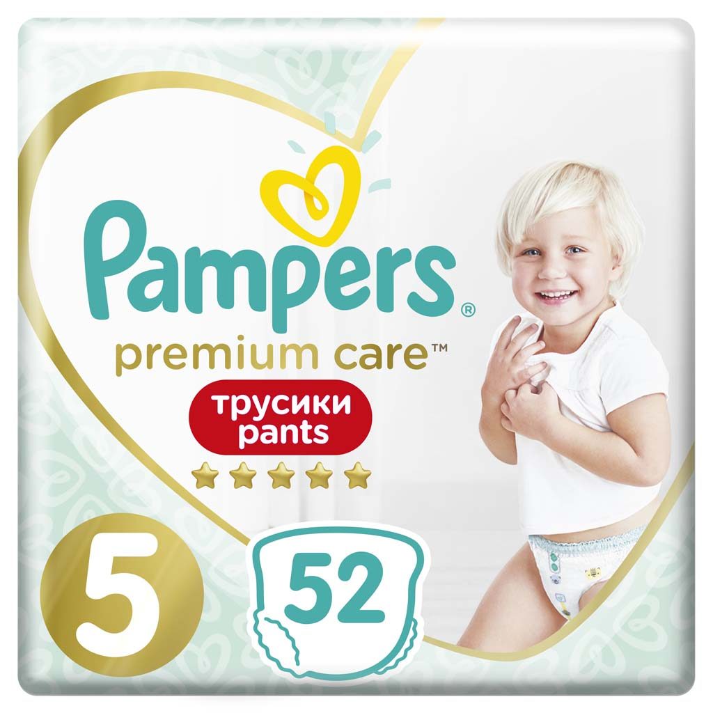 PAMPERS Premium Care Pants Nohavičky plienkové jednorazové 5 (12-17 kg) 52 ks – Obrázok 2