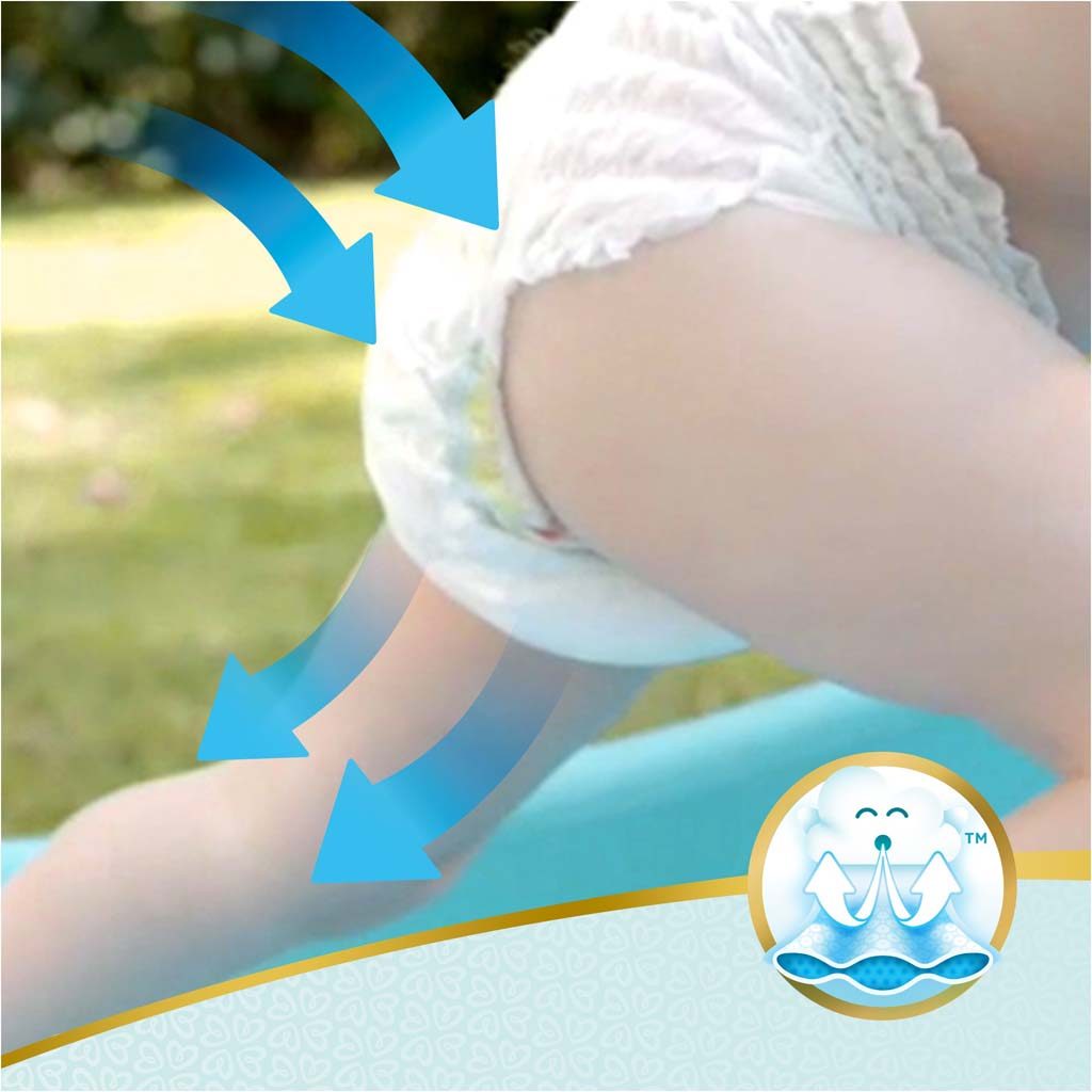 PAMPERS Premium Care Pants Nohavičky plienkové jednorazové 5 (12-17 kg) 52 ks – Obrázok 3