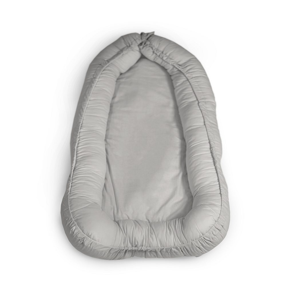 PETITE&MARS Hniezdo ochranné pre bábätko FEEL SAFE Light Grey 90 x 60 cm – Obrázok 2