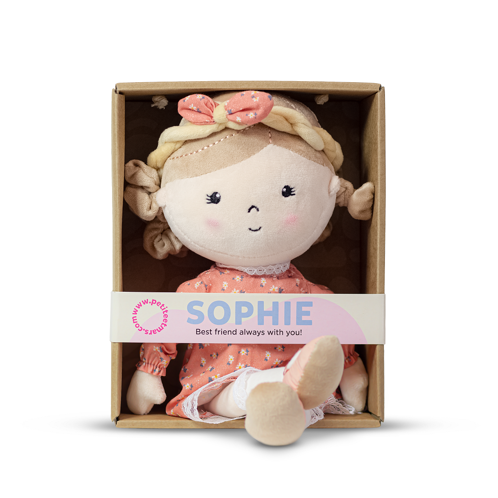 PETITE&MARS Bábika plyšová Sophie 0m+, 35 cm – Obrázok 2
