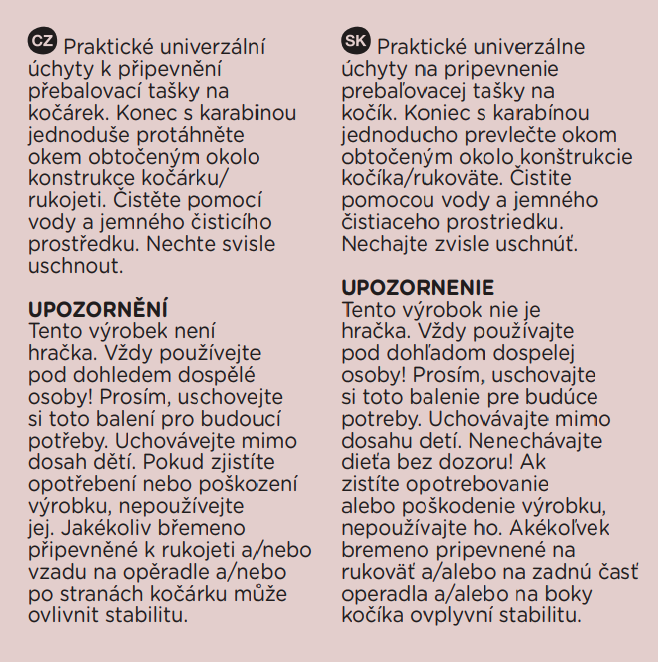PETITE&MARS Úchytky Hang na zavesenie tašky na kočík - 2 ks – Obrázok 8