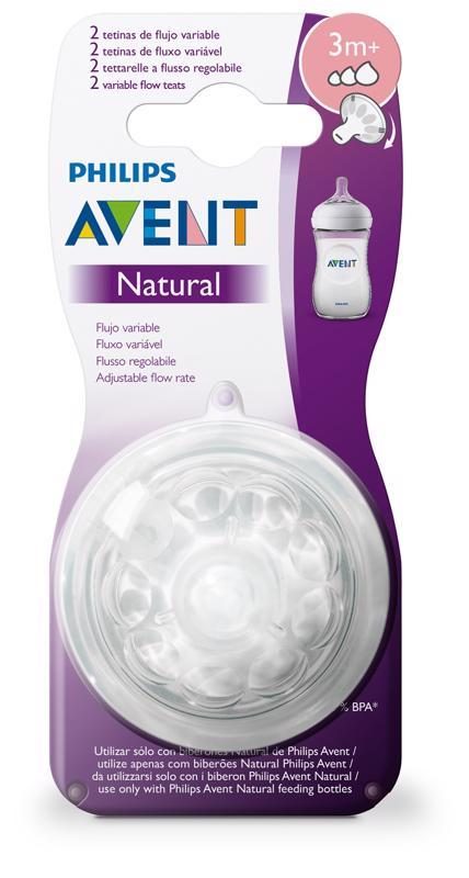 Philips AVENT Cumlík Natural variabil 3m+ 2 ks – Obrázok 3
