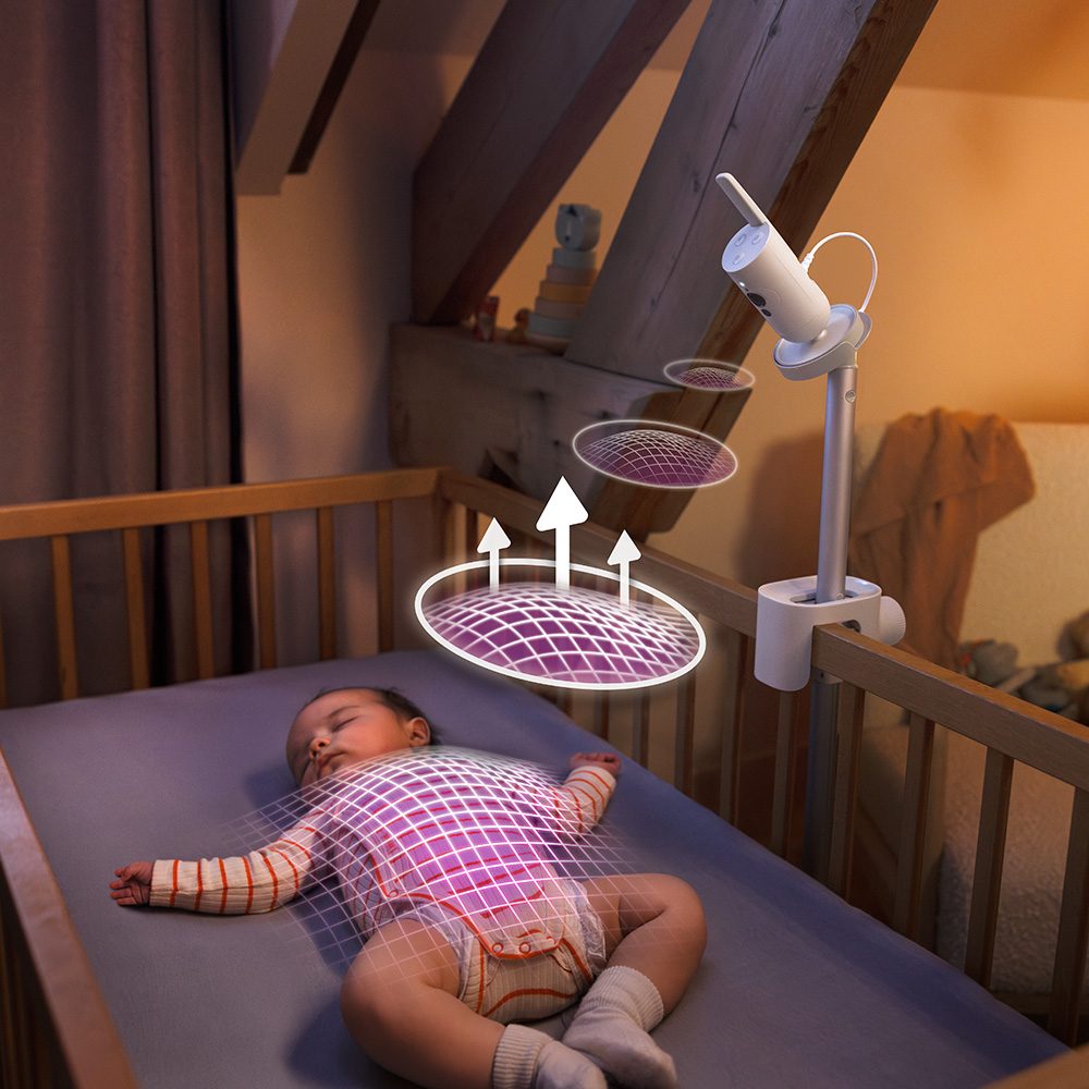 Philips AVENT Pestúnka detská chytrá Premium s prekladom plaču, sledovaním spánku a dýchania SCD971 – Obrázok 11