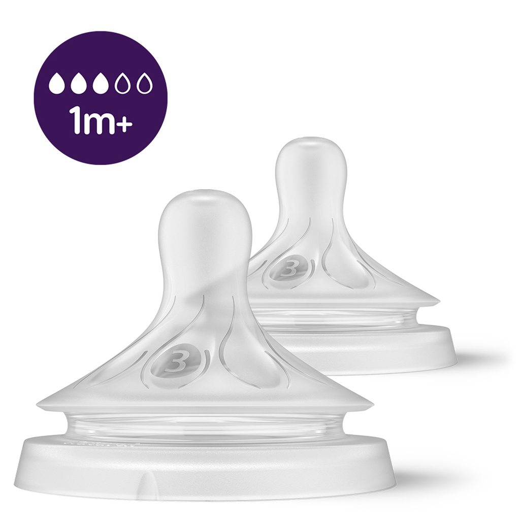 Philips AVENT Cumlík Natural Response 3 pomalý prietok 1m+, 2 ks – Obrázok 2