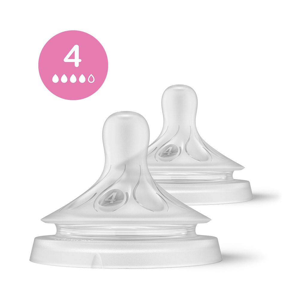 Philips AVENT Cumlík Natural Response 4 stredný prietok 3m+, 2 ks