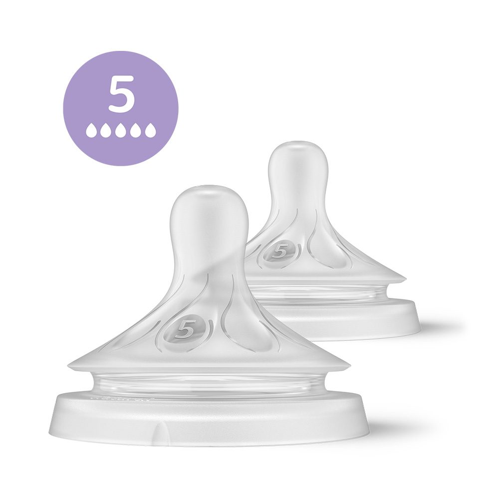 Philips AVENT Cumlík Natural Response 5 rýchly prietok 6m+, 2 ks