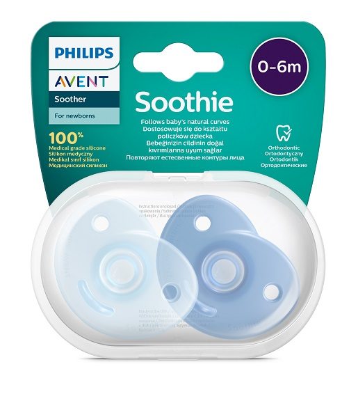 Philips AVENT Cumlík 0-6m Soothie chlapec 2 ks – Obrázok 4