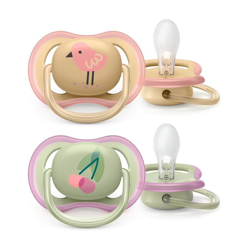 Philips AVENT Cumlík Ultra air obrázok 0-6m dievča (čerešňa) 2 ks – Obrázok 2