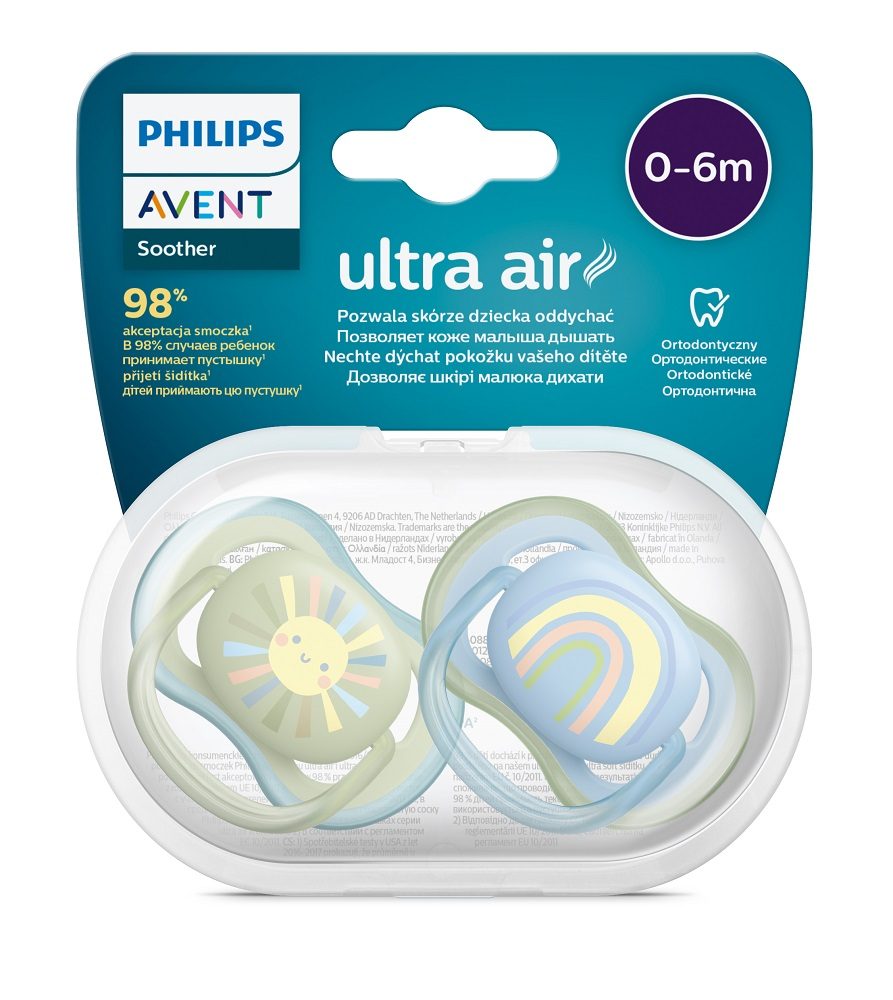 Philips AVENT Cumlík Ultra air obrázok 0-6m chlapec (dúha) 2ks – Obrázok 3