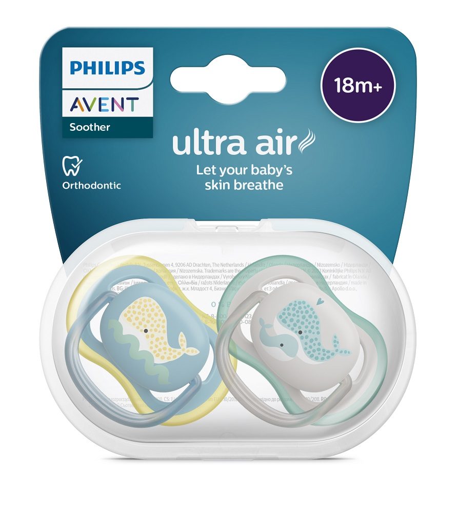 Philips AVENT Cumlík Ultra air obrázok 18m+ (veľryba) 2ks – Obrázok 3