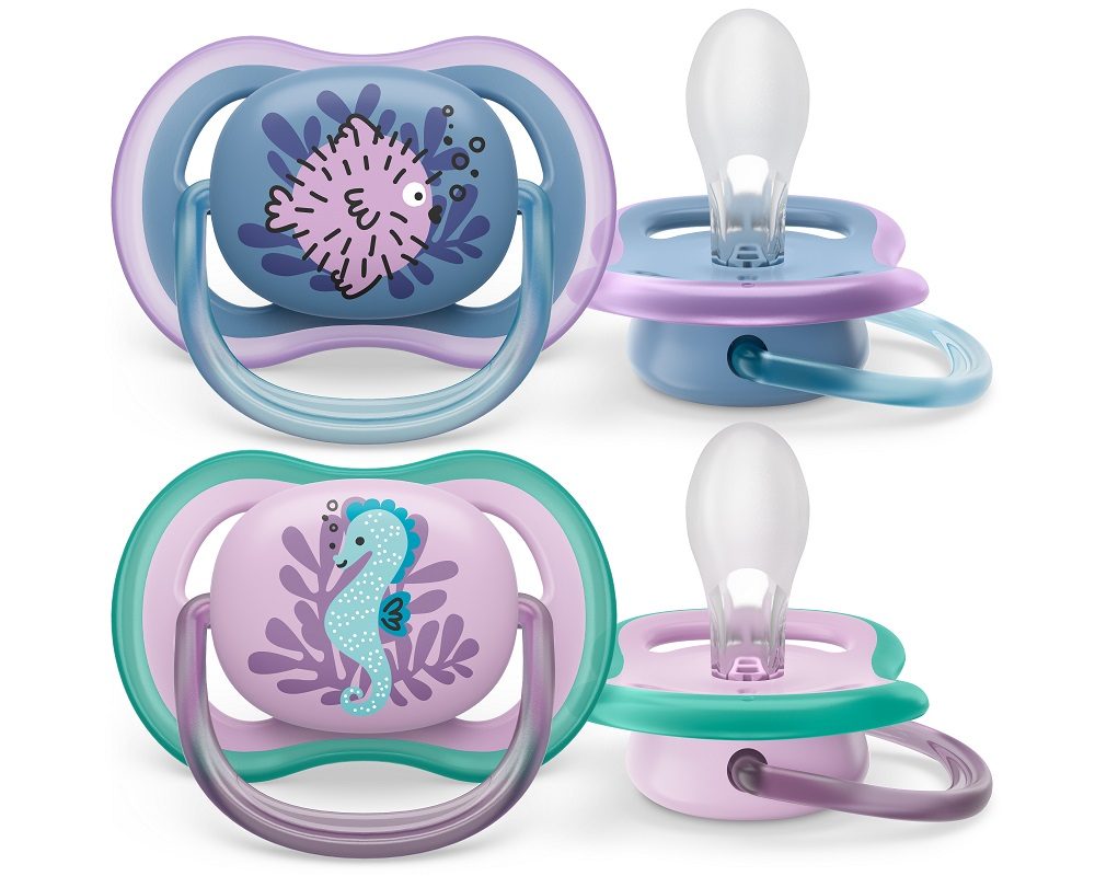 Philips AVENT Cumlík Ultra air obrázok 6-18m dievča (more) 2ks – Obrázok 2