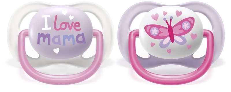 Philips AVENT Cumlík Ultra air text 0-6m dievča 2 ks – Obrázok 3