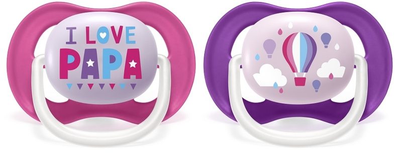 Philips AVENT Cumlík Ultra air text 6-18m dievča 2 ks – Obrázok 3