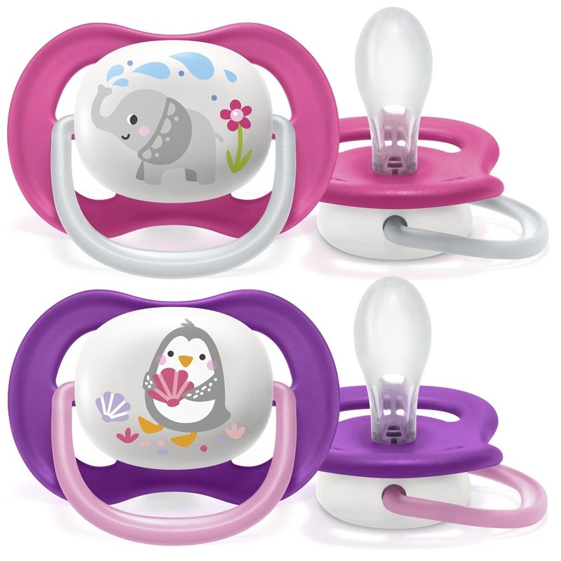 Philips AVENT Cumlík Ultra air zvieratko 6-18m dievča 2 ks – Obrázok 2