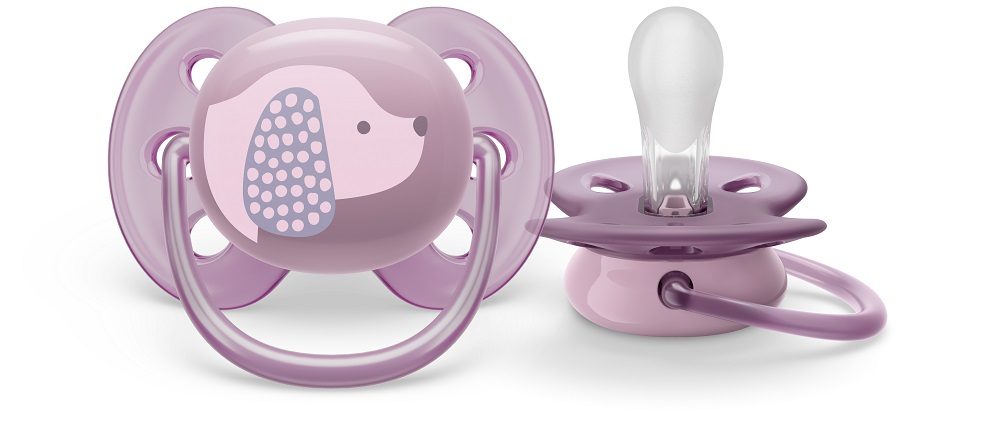 Philips AVENT Cumlík Ultrasoft Premium 6-18m fialová 1 ks – Obrázok 2