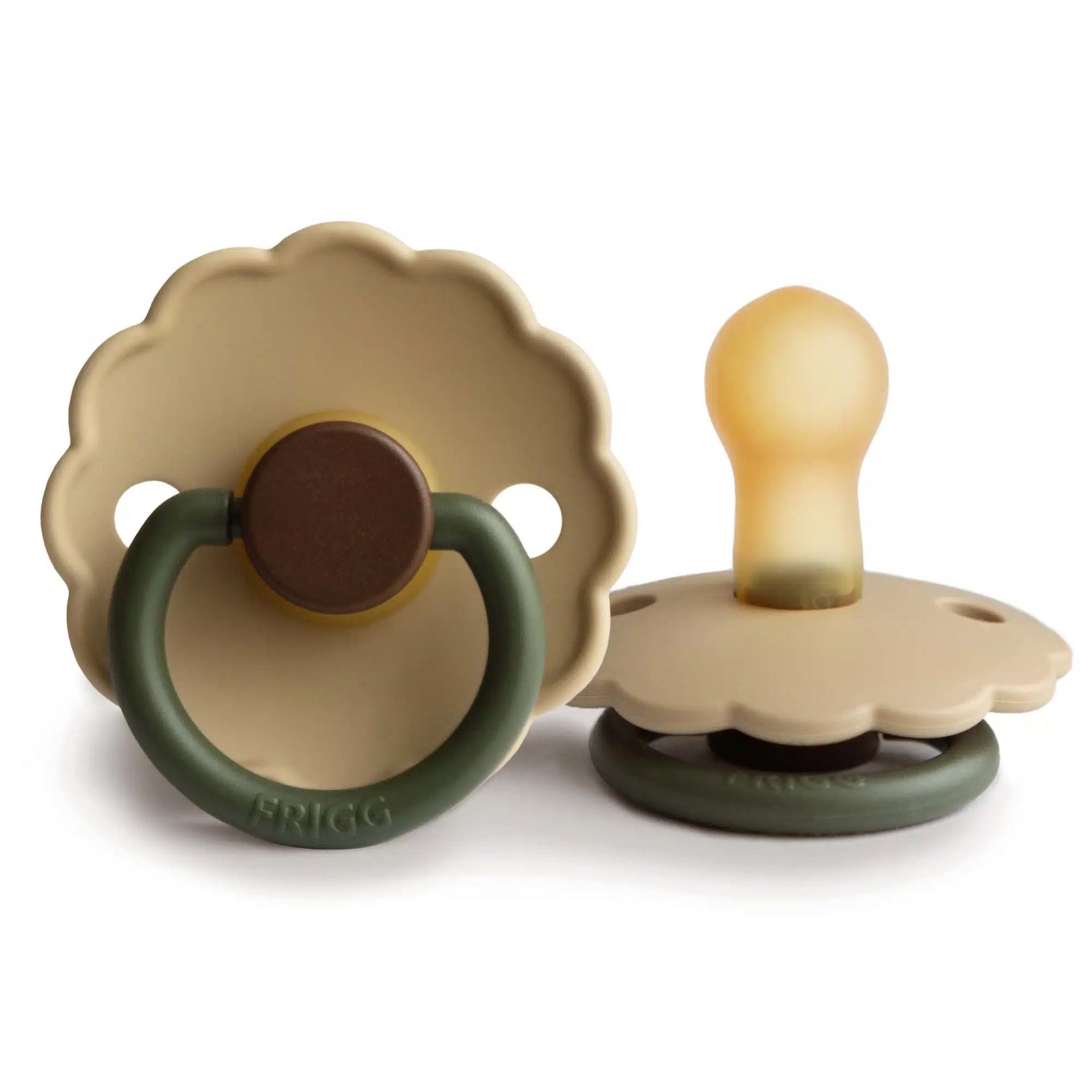 CUMLÍK FRIGG DAISY COLORBLOCK ACORN 0-6M, KAUČUK