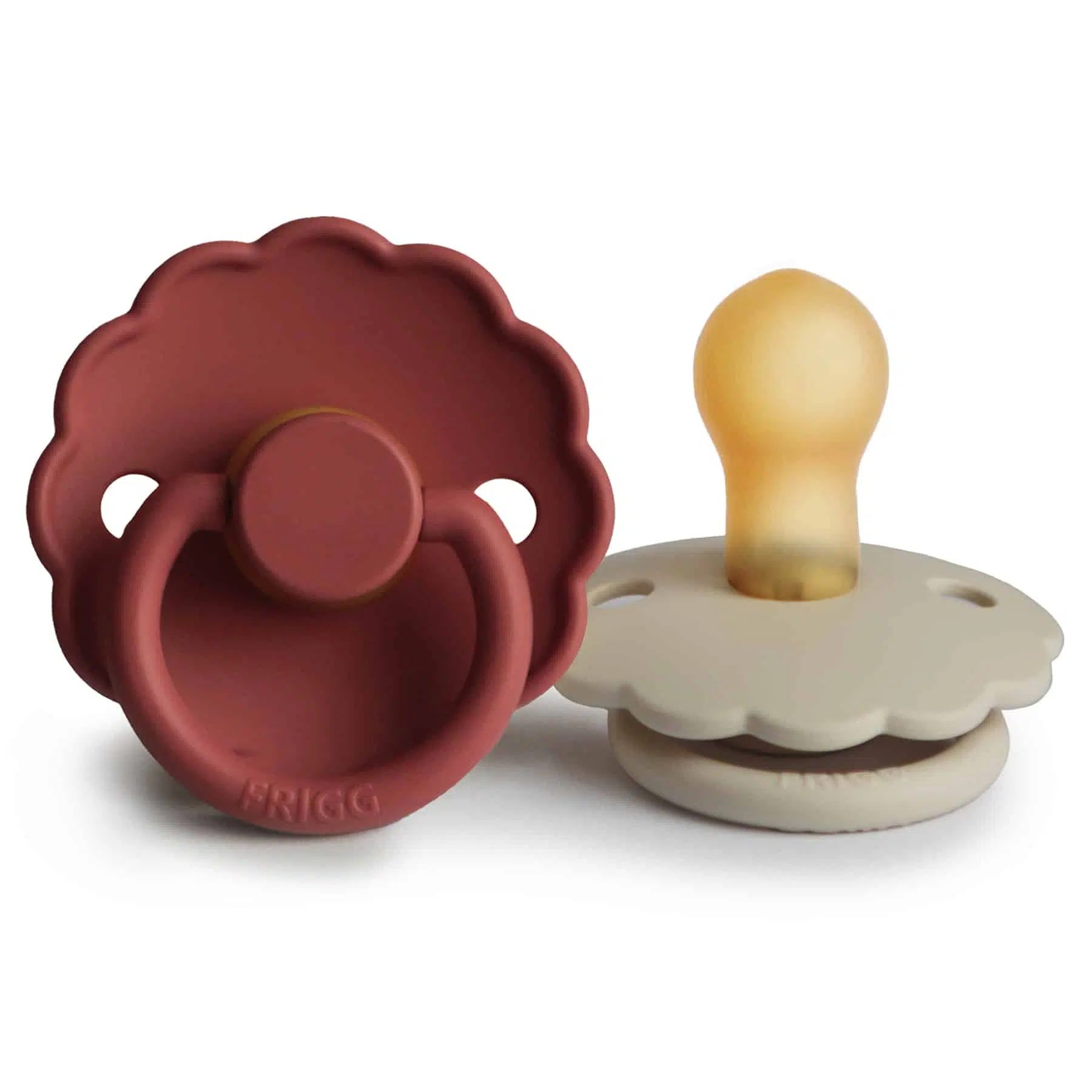 CUMLÍKY FRIGG DAISY BAKED CLAY/ CREAM, 0-6M, KAUČUK