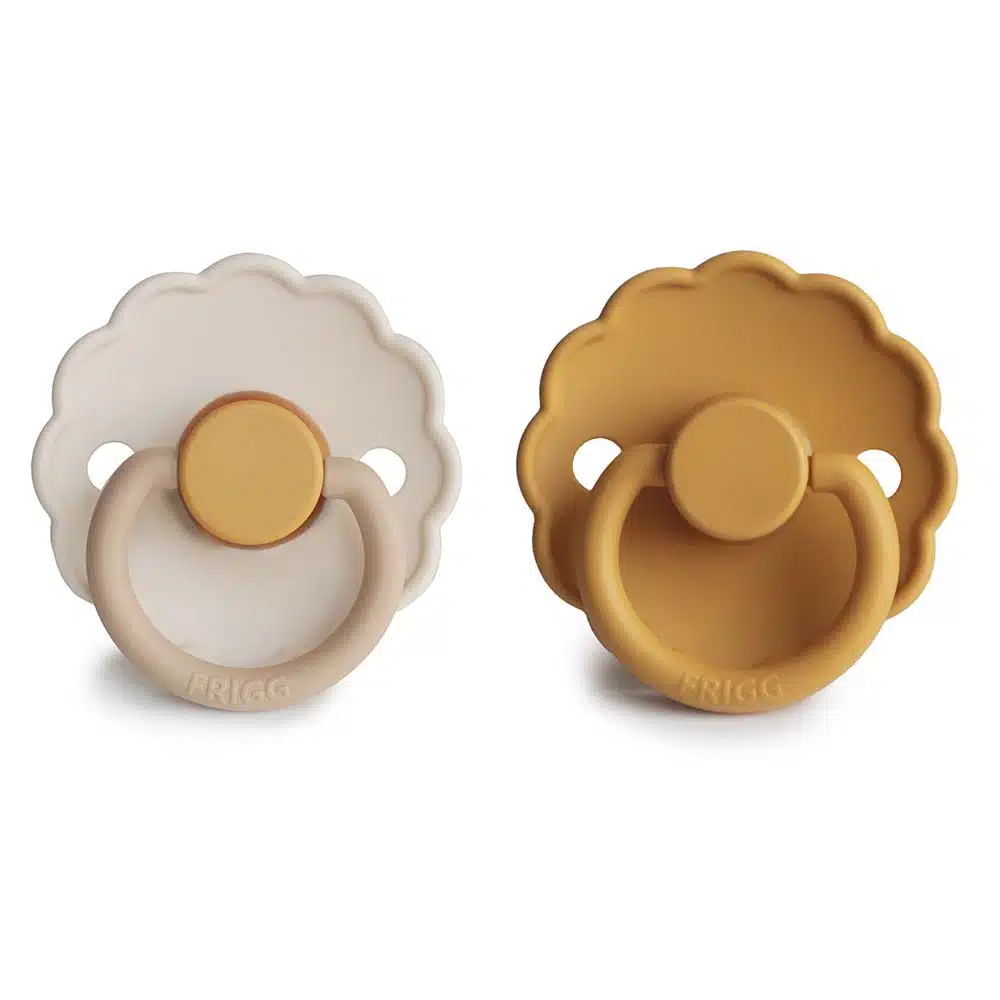 CUMLÍKY FRIGG DAISY CHAMOMILE/ HONEY GOLD, 0-6M, KAUČUK – Obrázok 2