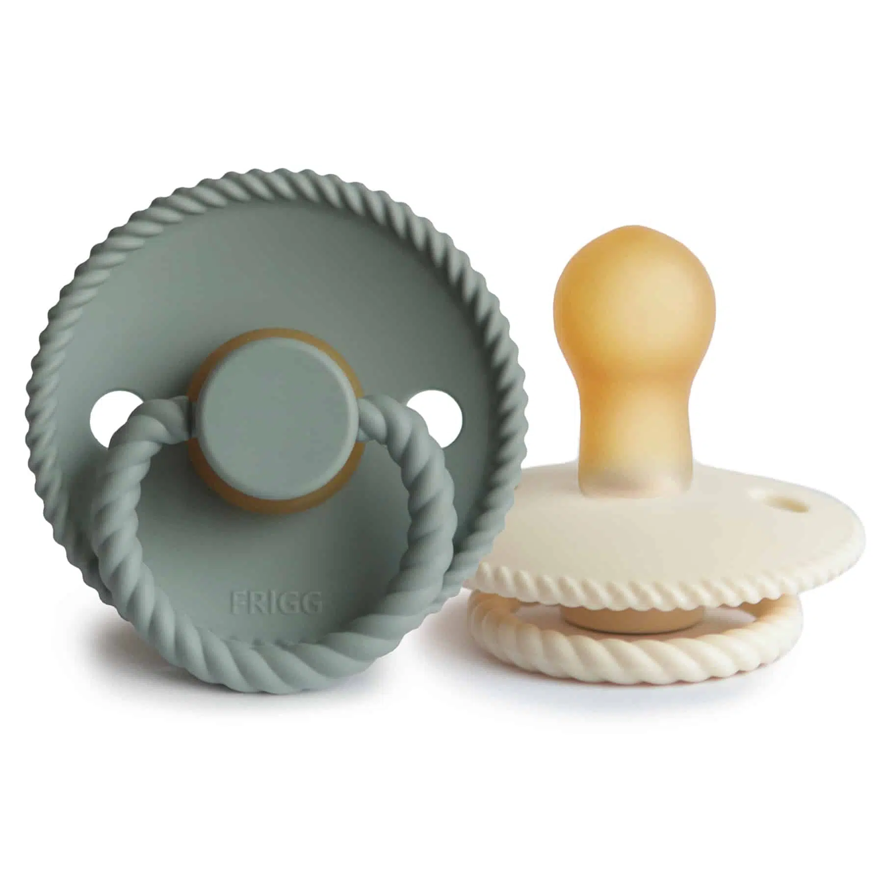 CUMLÍKY FRIGG ROPE CREAM/ SAGE, 0-6M, KAUČUK