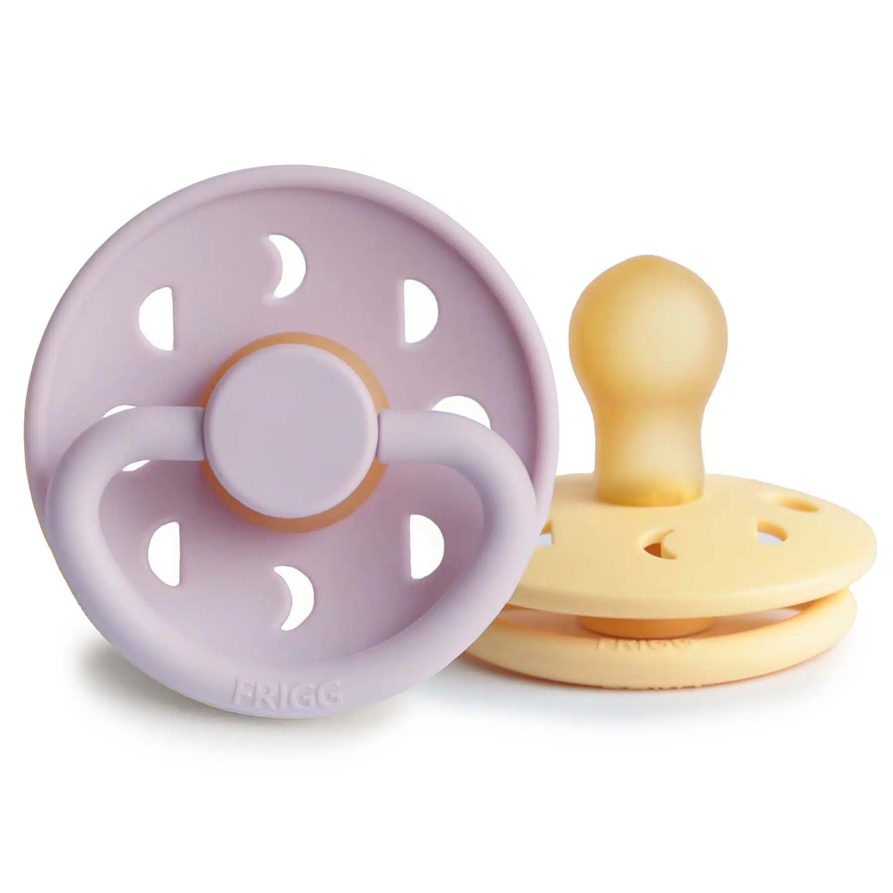 CUMLÍKY FRIGG MOON PHASE PALE DAFFODIL/ SOFT LILAC, +6M, KAUČUK
