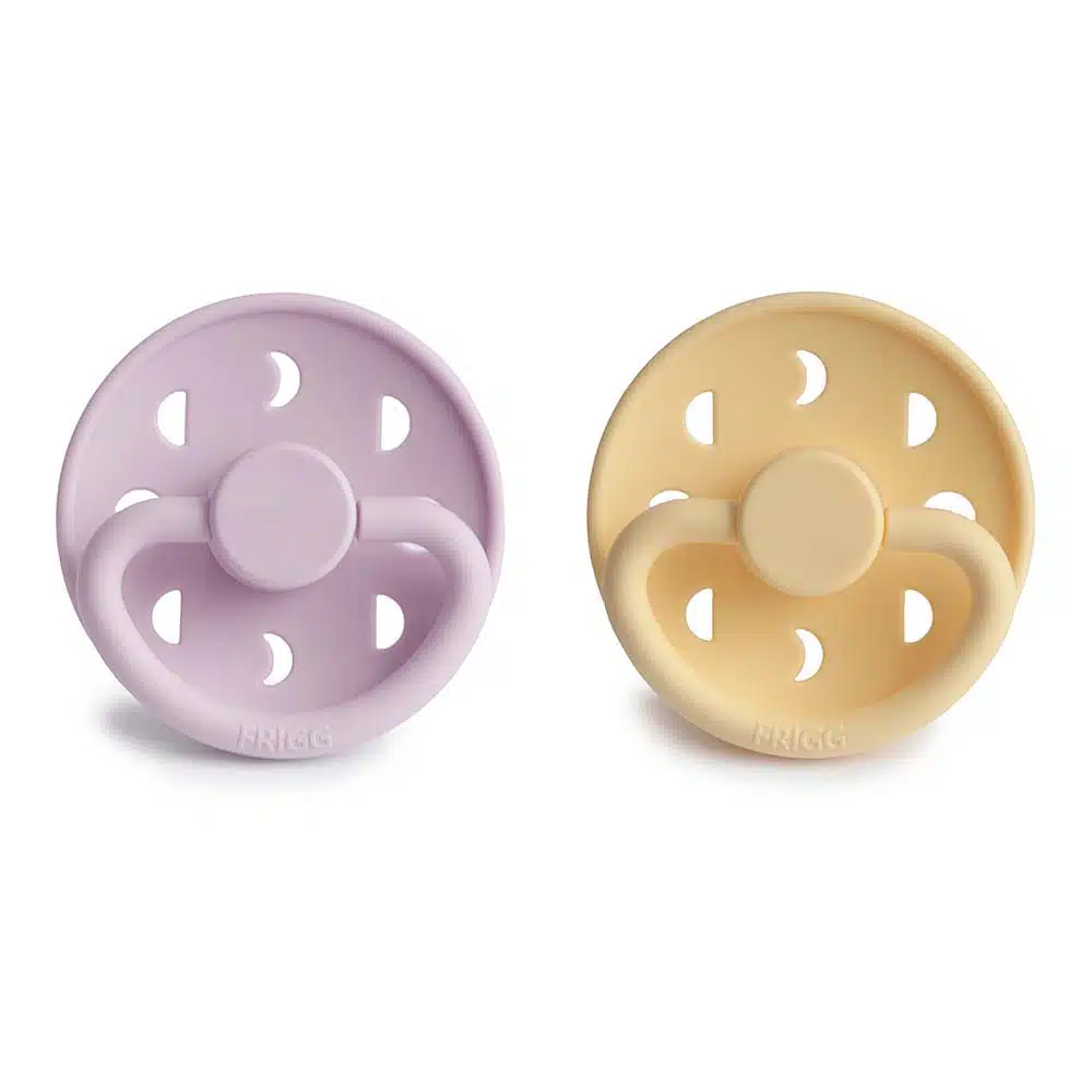 CUMLÍKY FRIGG MOON PHASE PALE DAFFODIL/ SOFT LILAC, +6M, SILIKÓN – Obrázok 2